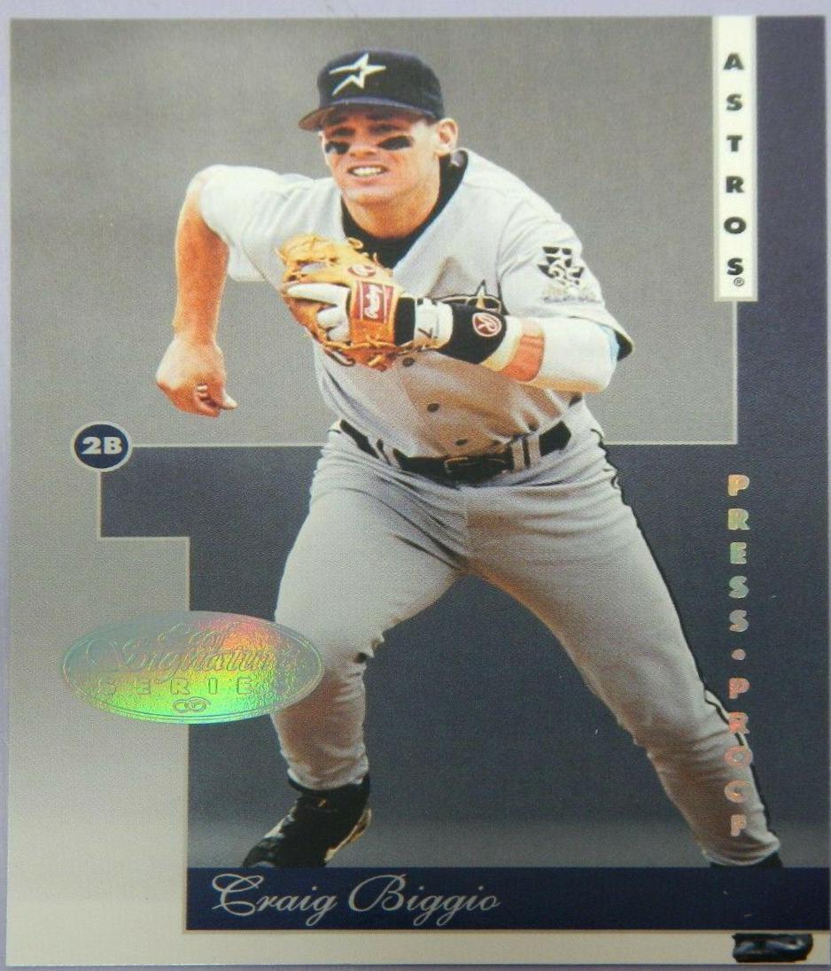 Craig Biggio #29 Baseball Cards 1996 Leaf Signature