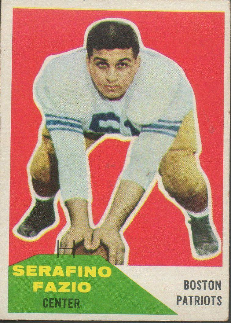 Serafino Fazio #15 Football Cards 1960 Fleer