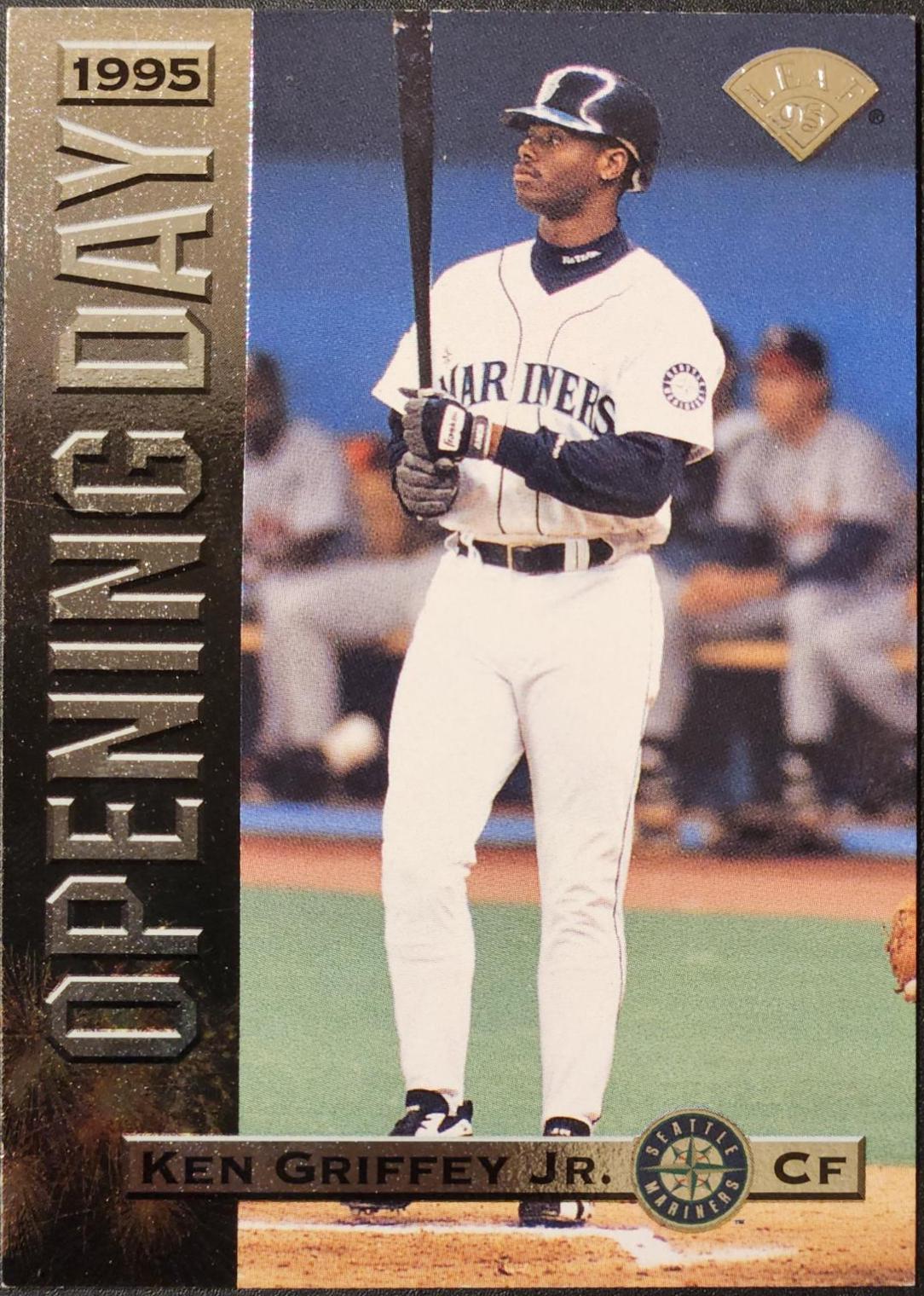 Ken Griffey Jr #4 Baseball Cards 1995 Leaf Opening Day