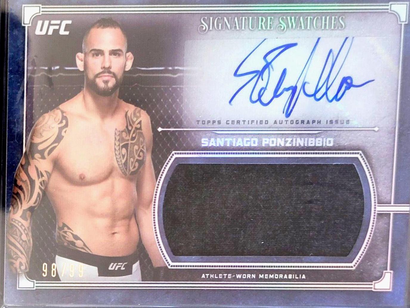 Santiago Ponzinibbio #MA-SP Ufc Cards 2019 Topps UFC Museum Collection Autographs