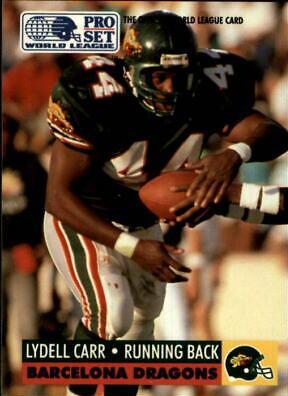 Lydell Carr #32 Football Cards 1991 Pro Set Wlaf