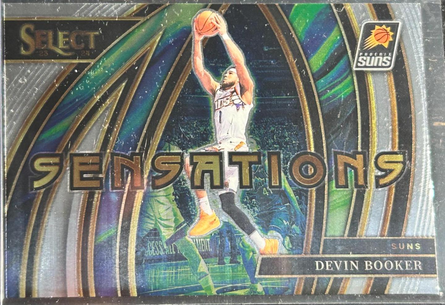 Devin Booker #8 Basketball Cards 2023 Panini Select Sensation