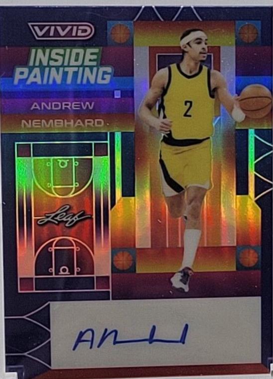 Andrew Nembhard #IP-AN1 Basketball Cards 2022 Leaf Vivid Inside Painting Autograph