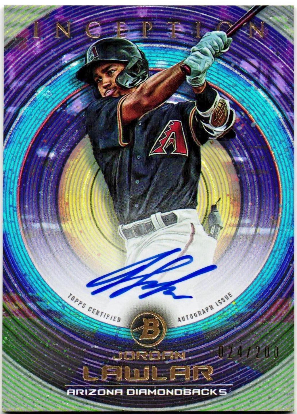 Jordan Lawlar #PA-JL 2022 Bowman Inception Baseball Prospect Autographs
