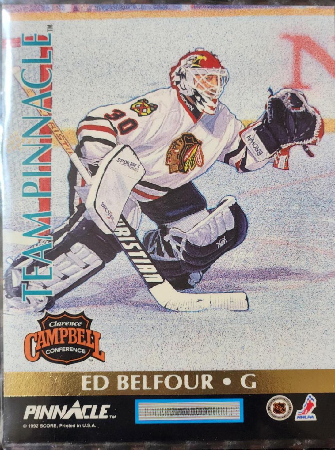 Ed Belfour, Mike Richter #1 Hockey Cards 1992 Pinnacle Team