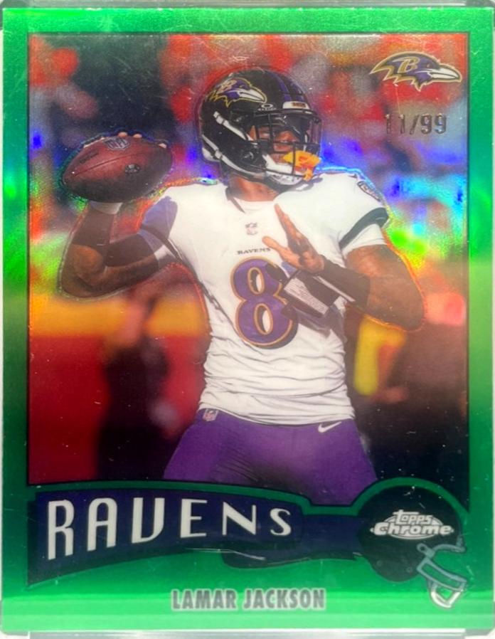 Lamar Jackson [Green Refractor] #1975-3