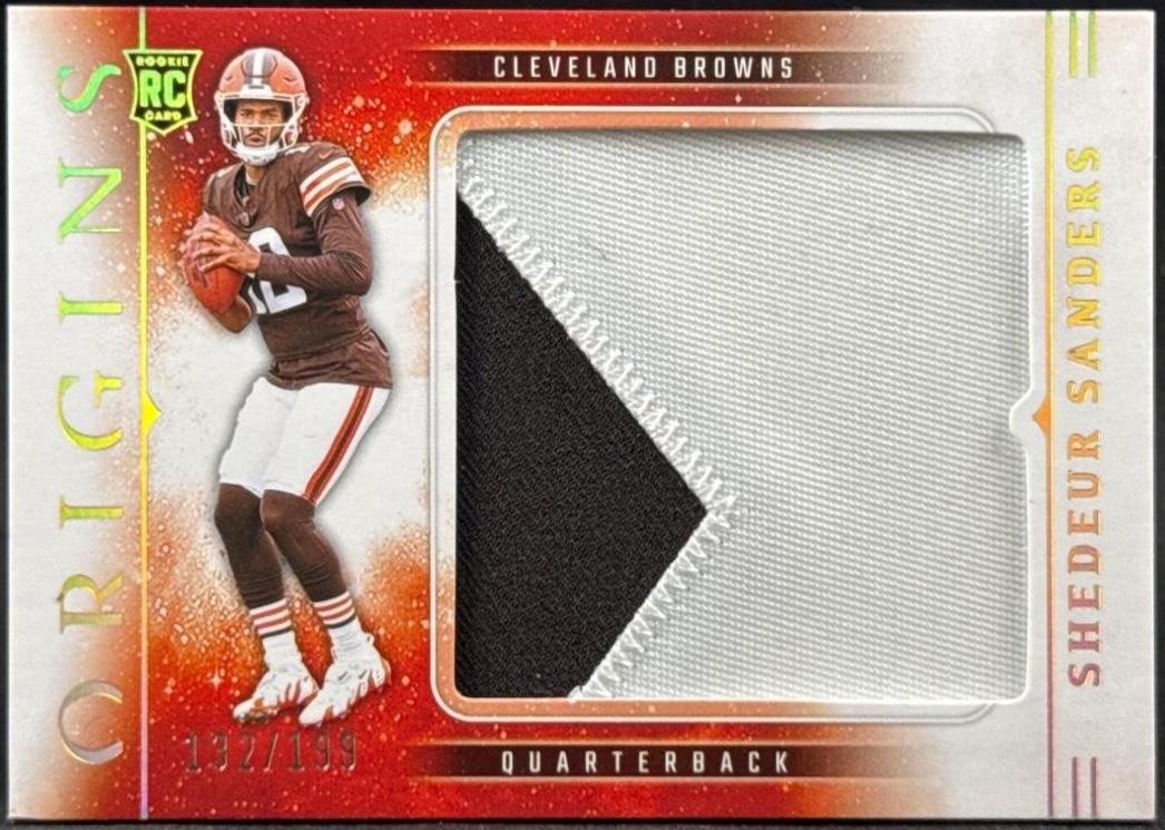 Shedeur Sanders #5 2025 Panini Origins Rookie Jumbo Jersey Football