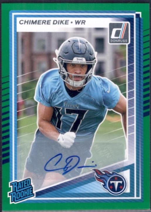 Chimere Dike [Green Autograph] #387 Prices | 2025 Panini Donruss