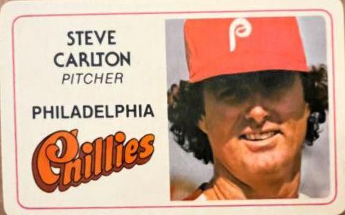 Steve Carlton Baseball Cards 1981 Perma Graphics Super Star Credit Card