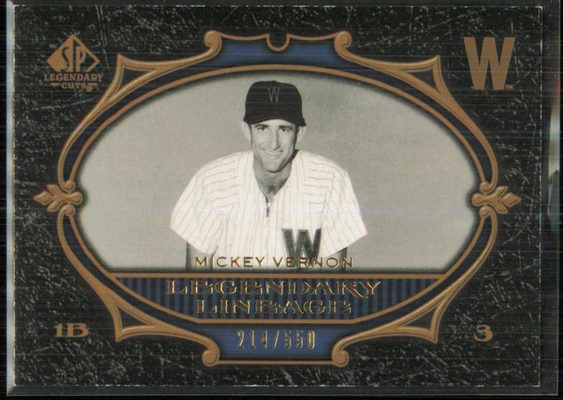 Mickey Vernon #198 2007 Sp Legendary Cuts Baseball