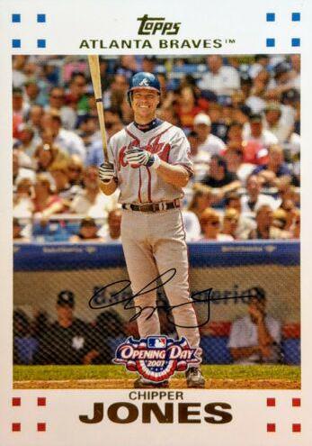 Chipper Jones #25 Baseball Cards 2007 Topps Opening Day