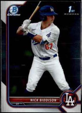 Nick Biddison #BDC-165 Baseball Cards 2022 Bowman Draft Chrome