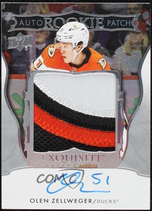 Olen Zellweger #EC-OZ 2024 Upper Deck The Cup Exquisite Collection Rookie Auto Patch Hockey