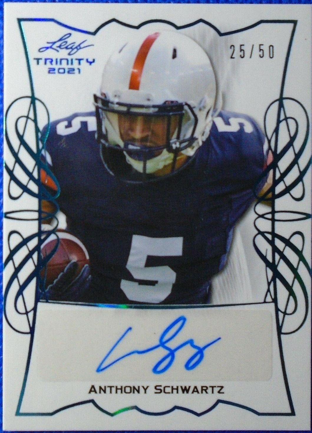 Anthony Schwartz #TPA-AS1 Football Cards 2021 Leaf Trinity Portrait Autographs