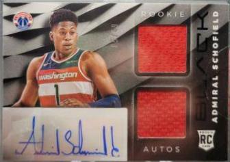 Admiral Schofield Basketball Cards 2019 Panini Black Rookie Memorabilia Autographs