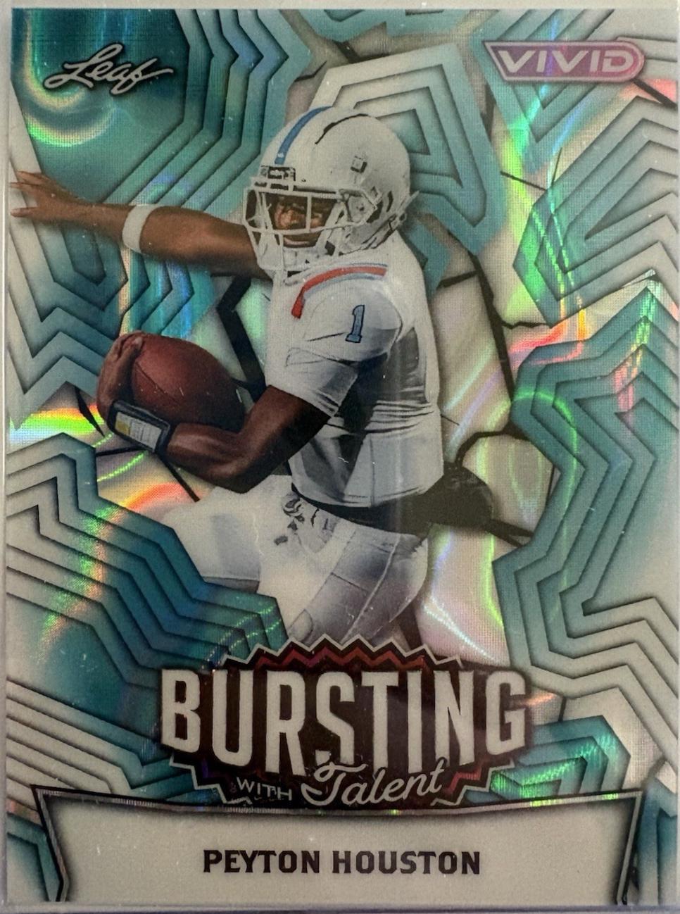 Peyton Houston #TB-54 2025 Leaf Vivid Football Bursting With Talent