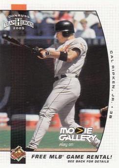 Cal Ripken Jr Baseball Cards 2005 Donruss Team Heroes Movie Gallery