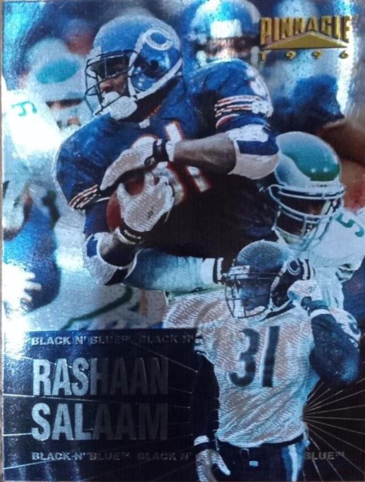 Rashaan Salaam #23 Football Cards 1996 Pinnacle Black N Blue