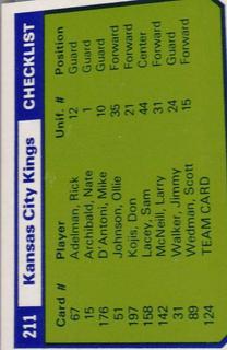Kansas City Kings Checklist