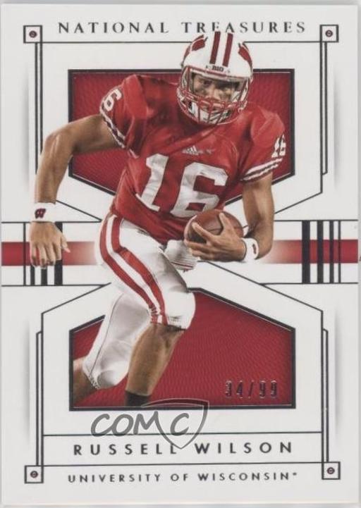 Russell Wilson #95 2016 Panini National Treasures Collegiate Football