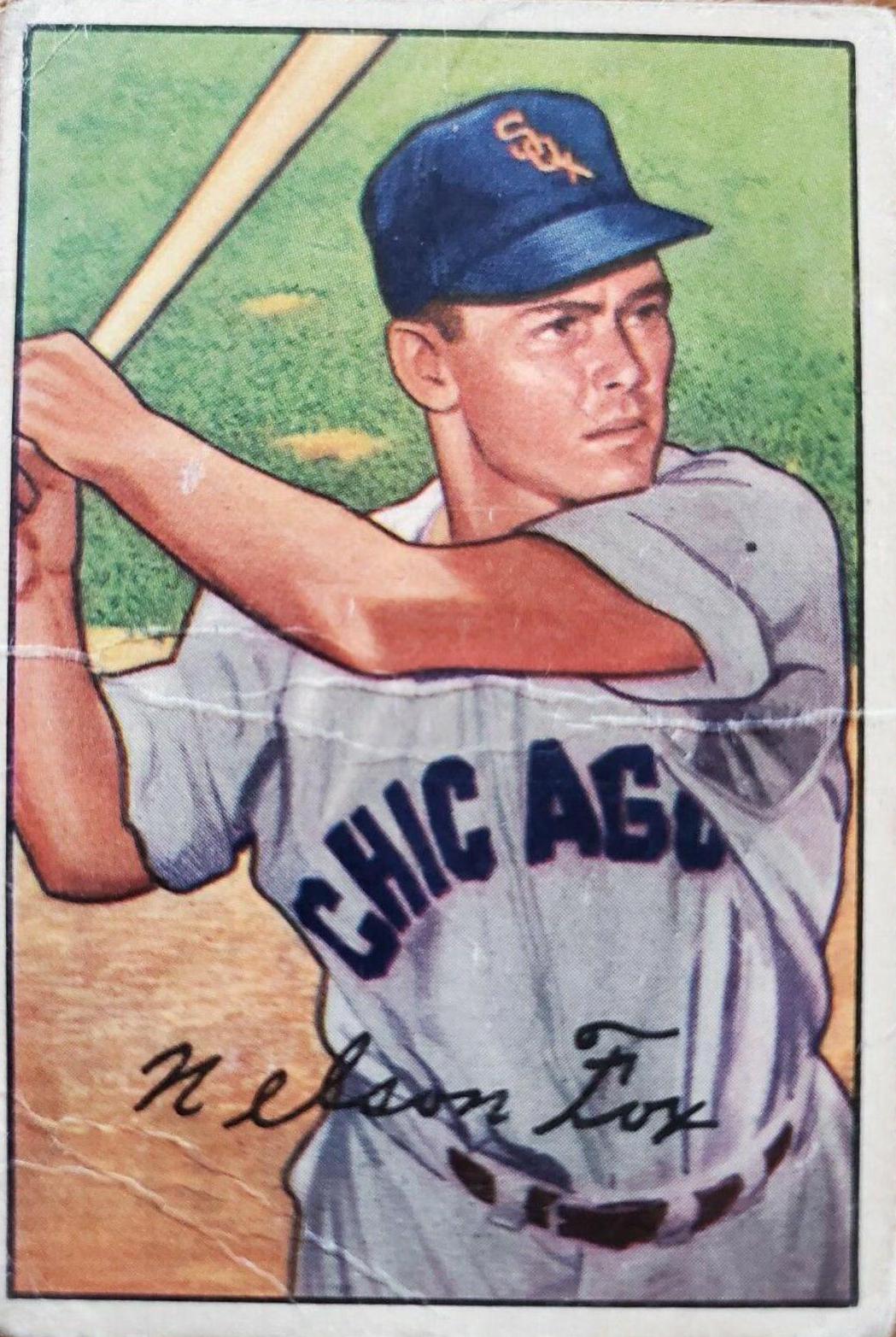 Nelson Fox #21 Baseball Cards 1952 Bowman