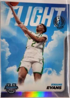 Kwame Evans #FC-11 Basketball Cards 2023 Bowman Best University Flight Club