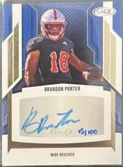 Brandon Porter [Gold] #A-BP Football Cards 2024 Sage Autographs Prices