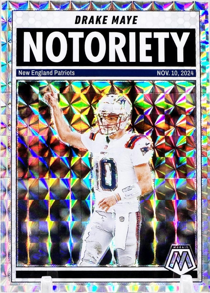 2025 Panini Mosaic Notoriety Drake Maye [Mosaic] #3 card