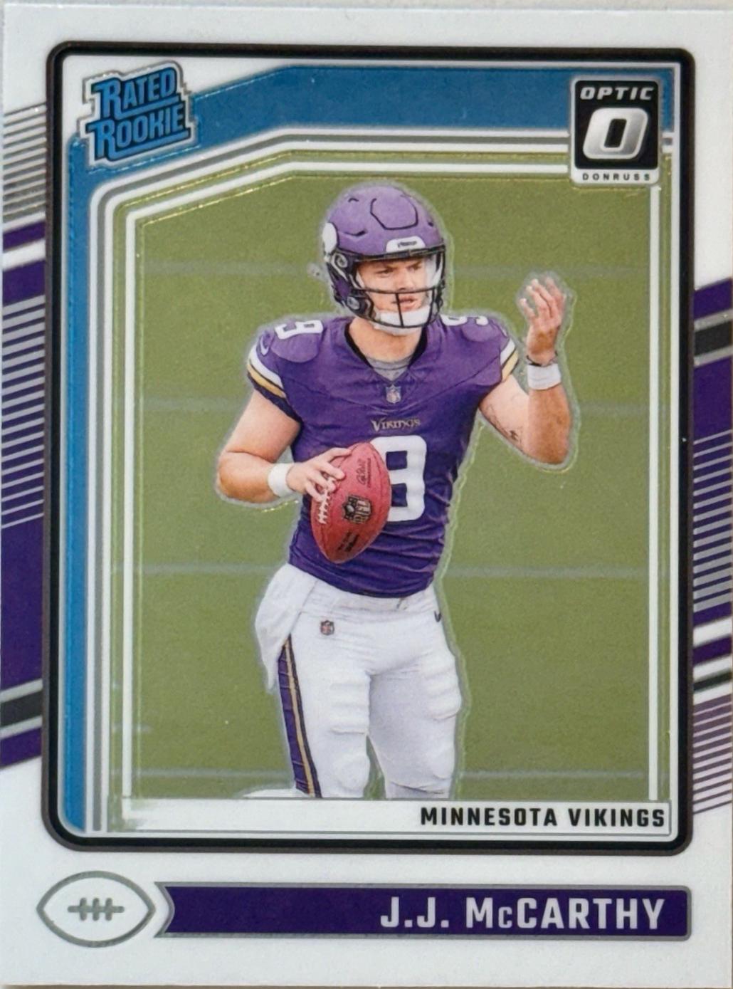 J.J. McCarthy #235 Football Cards 2024 Panini Donruss Optic