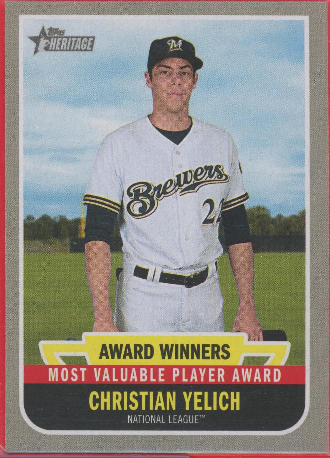 Christian Yelich #AW-2 Baseball Cards 2019 Topps Heritage Award Winners