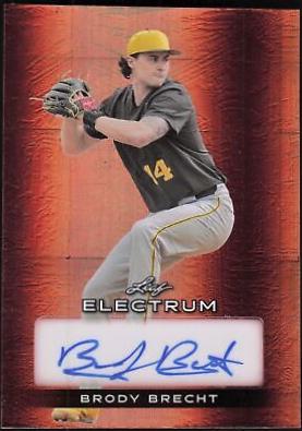 Brody Brecht #BA-BB1 Baseball Cards 2024 Leaf Electrum Autograph