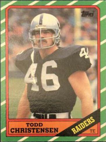 Todd Christensen #64 Football Cards 1986 Topps