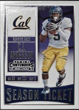 C.J. Anderson #15 Football Cards 2016 Panini Contenders Draft Picks