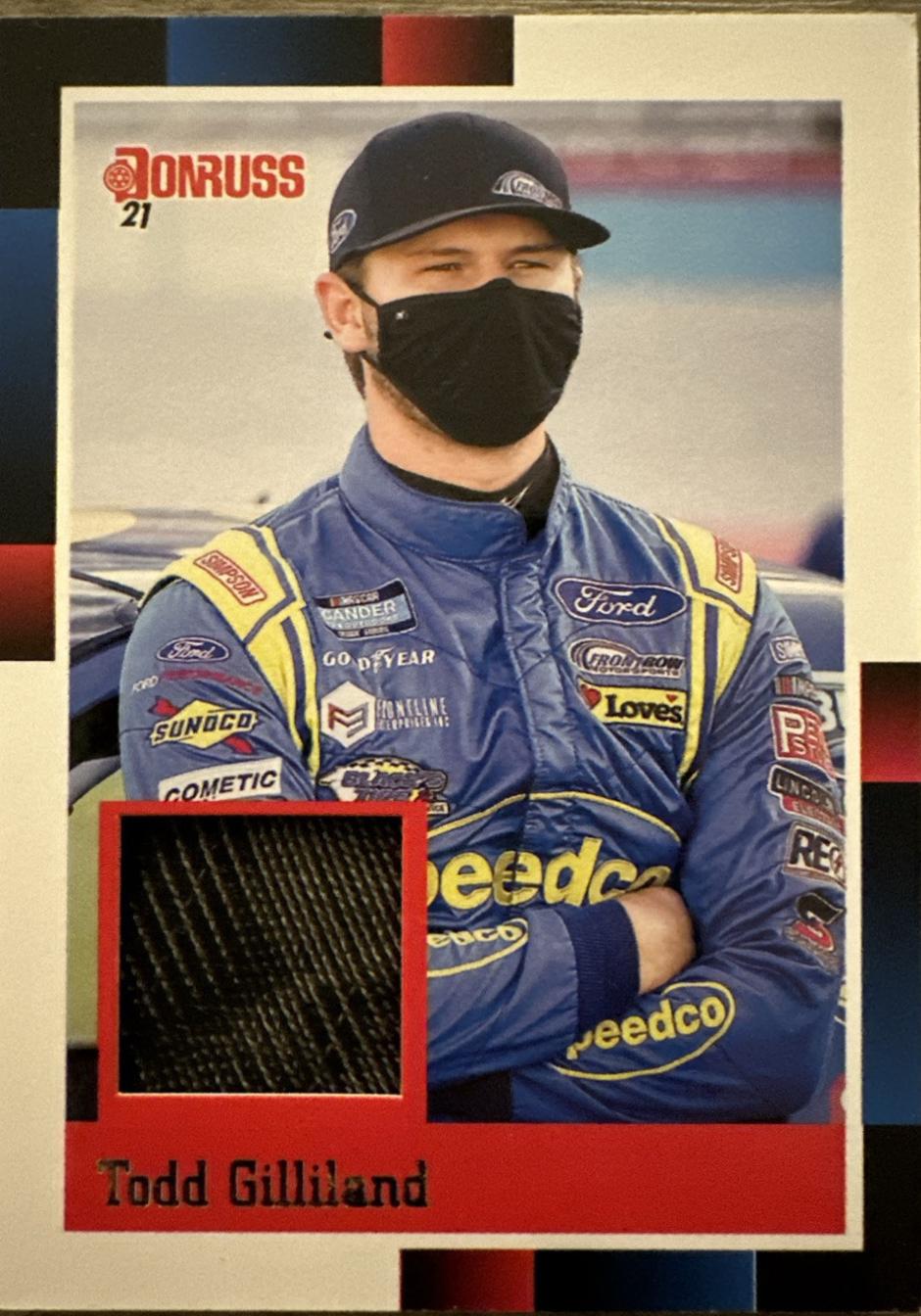 Todd Gilliland #88R-TG Racing Cards 2021 Panini Donruss Nascar Retro 1988 Relics
