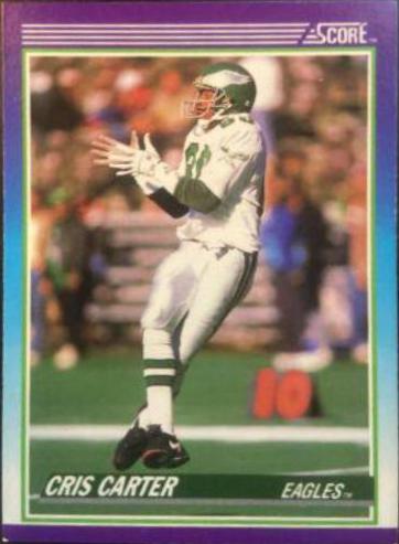 Cris Carter #193 Football Cards 1990 Panini Score