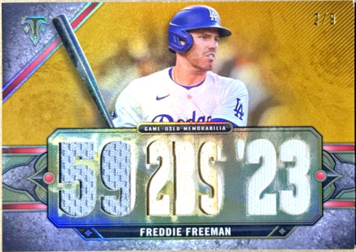 Freddie Freeman #TTR-FF3 Baseball Cards 2024 Topps Triple Threads Relic