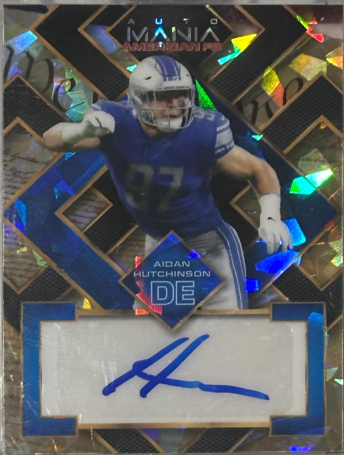 Aiden Hutchinson #AMA-SQ2 2022 Wild Card Automania Football