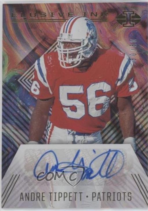 Andre Tippett #EI9 2020 Panini Illusions Football Elusive Ink
