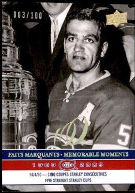 Bernard Geoffrion #293 Hockey Cards 2008 Upper Deck Montreal Canadiens Centennial