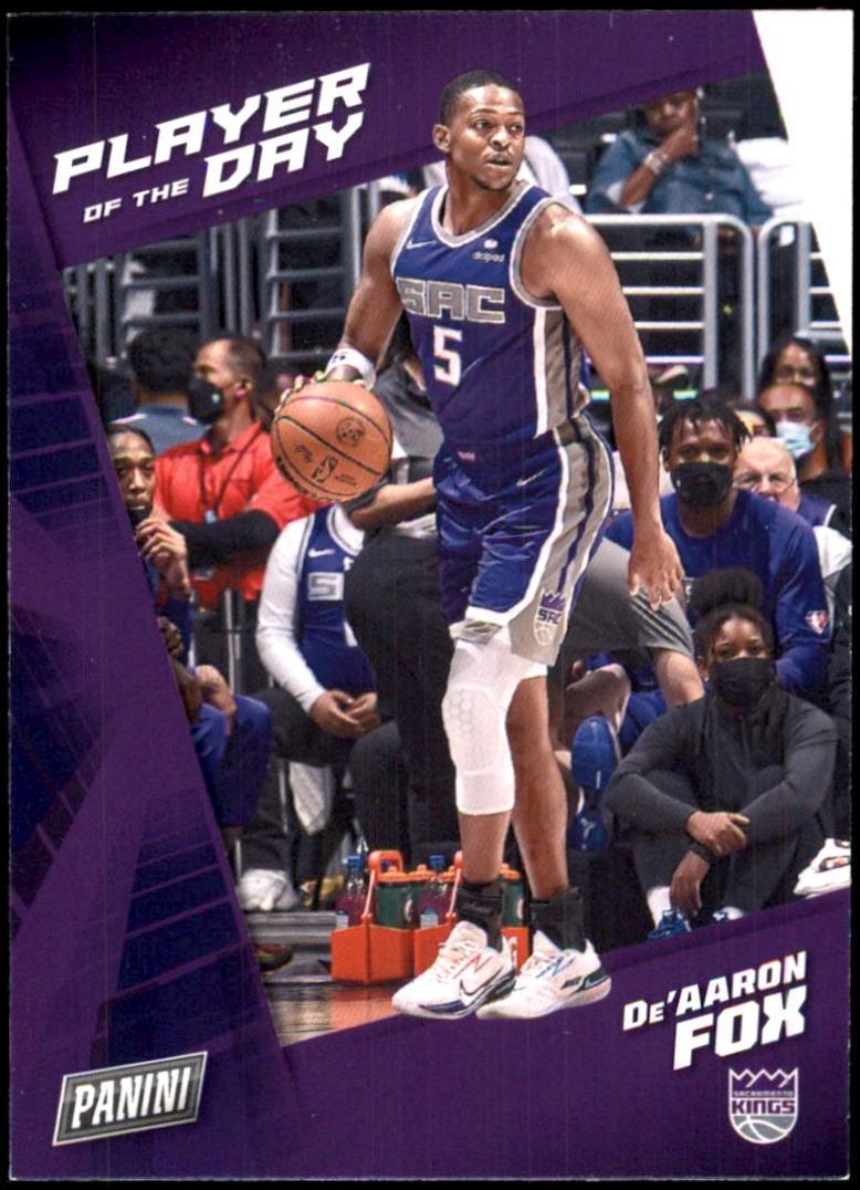 De'Aaron Fox #44 2021 Panini NBA Player Of The Day