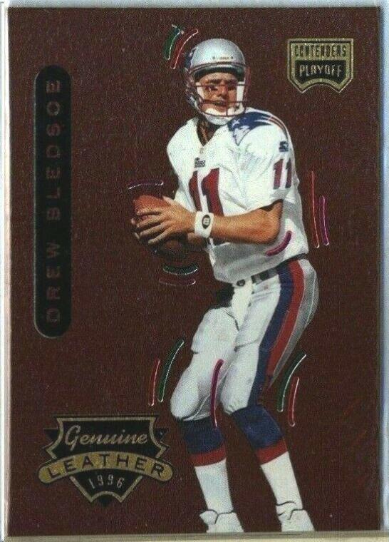 Drew Bledsoe #11 Football Cards 1996 Playoff Contenders Leather