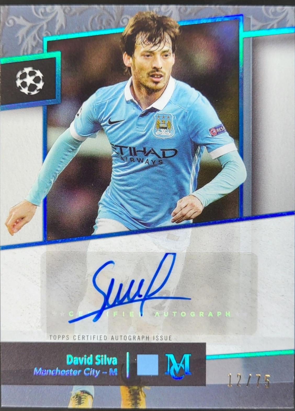 David Silva #AA-DS 2024 Topps Museum UEFA Archival Autograph