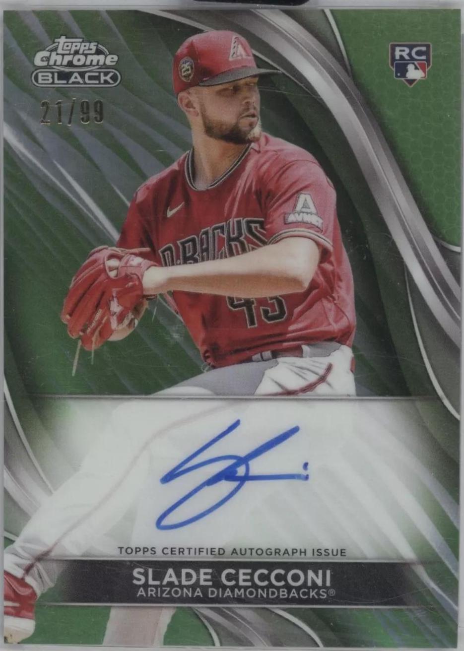 Slade Cecconi #CBA-SC Baseball Cards 2024 Topps Chrome Black Autograph