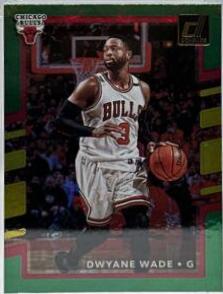 Dwyane Wade Holo Green, Yellow Laser #25 Basketball Cards 2017 Panini Donruss