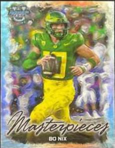 Bo Nix #BM-12 Football Cards 2023 Bowman's Best University Masterpieces