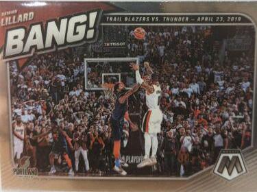 Damian Lillard #3 Basketball Cards 2020 Panini Mosaic Bang