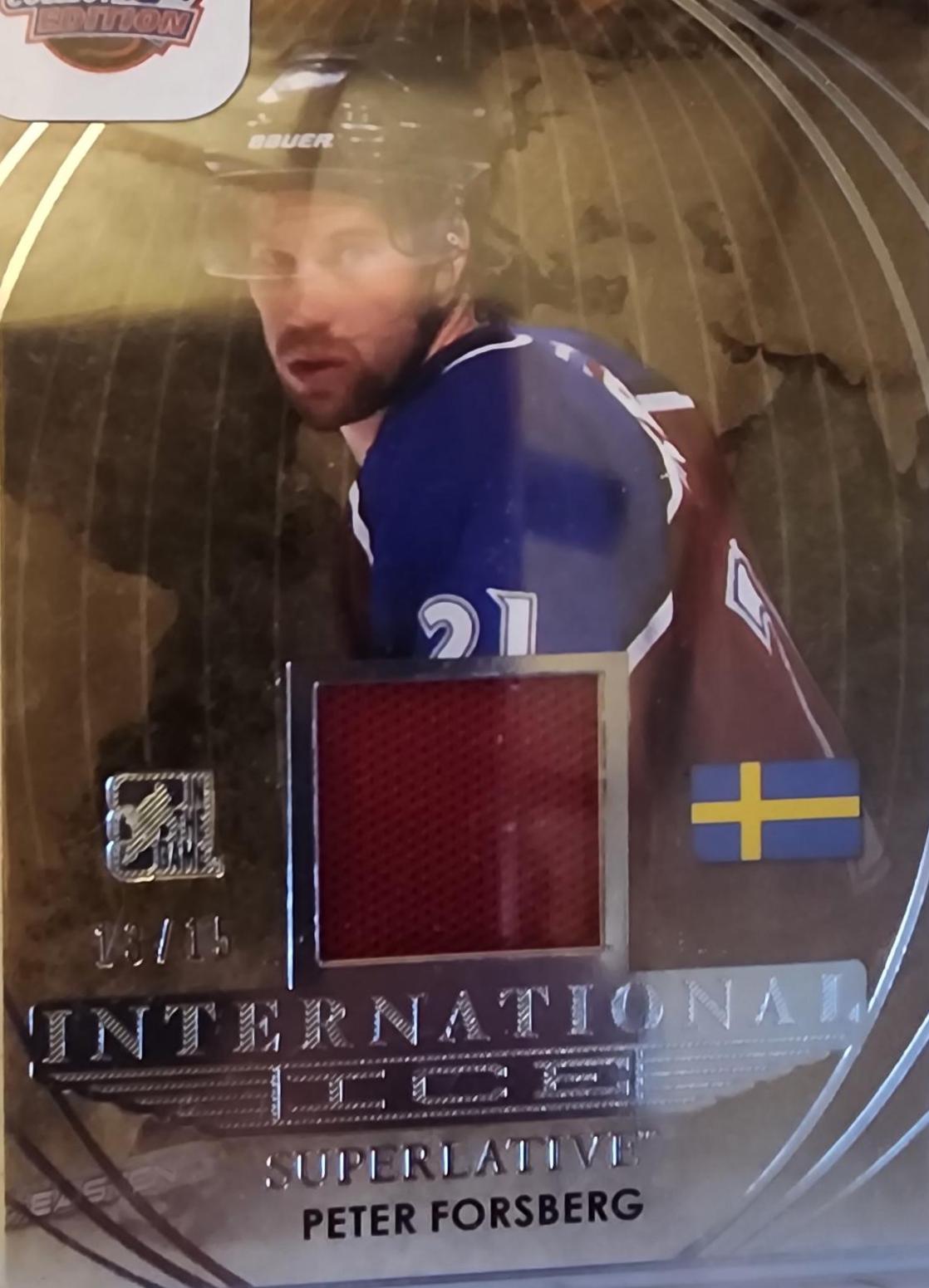 Peter Forsberg #IIJ-13 Hockey Cards 2015 Leaf In The Game Superlative International Ice Signatures