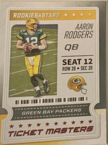 Aaron Rodgers #2 Football Cards 2020 Panini Rookies & Stars Ticket Masters