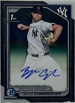 Bryce Cunningham #CPA-BC Baseball Cards 2024 Bowman Draft Chrome Prospect Autograph