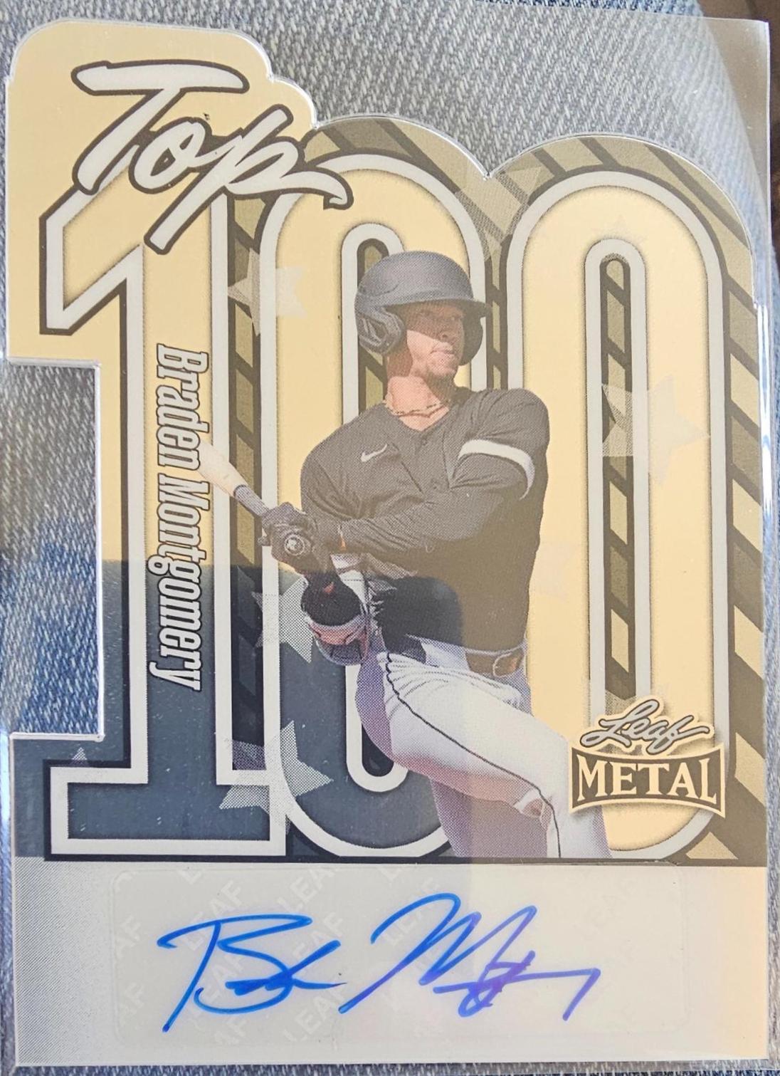 Braden Montgomery #T-BM2 2025 Leaf Metal Baseball Top 100